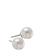 Lilian Studs L Steel Accessories Jewellery Earrings Studs White Edblad