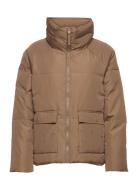 Slfdasa Puffer Jacket Fôret Jakke Brown Selected Femme