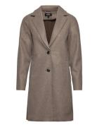 Onlcarrie Bonded Coat Otw Noos Outerwear Coats Winter Coats Beige ONLY