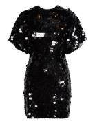 Sequins Mini Dress Kort Kjole Black ROTATE Birger Christensen