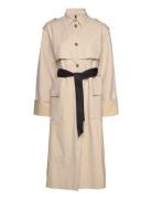 2Nd Cassava - Two T Cotton Trench Coat Kåpe Beige 2NDDAY