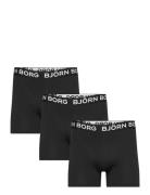 Cotton Stretch Boxer 3P Boksershorts Black Björn Borg