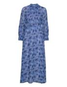 Davilaiw Long Dress Maxikjole Festkjole Blue InWear