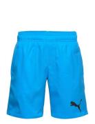 Puma Swim Boys Medium Length Shorts Badeshorts Blue Puma Swim