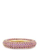 Pave Amalfi Ring- Pink- Gold- 6 Ring Smykker Pink LUV AJ