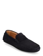 Slhsergio Suede Penny Driving Shoe B Mokasiner Lave Sko Navy Selected ...