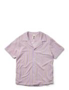 Naram Knitted Shirt Pyjamas Purple Bongusta