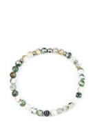 Beads Bracelet 6Mm Armbånd Smykker Green Edd.