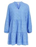 Objfeodora Gia L/S Dress Div Kort Kjole Blue Object