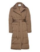 Yasluffa Ls Padded Coat S. Noos Fôret Kåpe Beige YAS