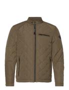 Jacket Regular Vattert Jakke Khaki Green Replay