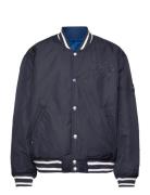 Reversible Jacquard Bomber Bomberjakke Jakke Blue Tommy Hilfiger