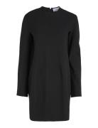 Heavy Viscose Ls Shift Dress Kort Kjole Black Calvin Klein