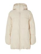 Slffraya Puffer Jacket B Fôret Jakke Beige Selected Femme