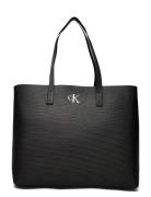 Minimal Monogram Slim Tote34 T Bags Totes Black Calvin Klein