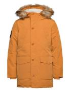 Everest Faux Fur Hooded Parka Parkas Jakke Yellow Superdry