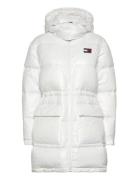 Tjw Midi Alaska Puffer Fôret Kåpe White Tommy Jeans