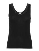 Bamboo - Tank Top With Lace Topp Black Lady Avenue