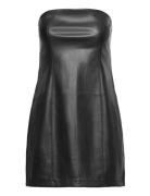 Pu Mini Tube Dress Kort Kjole Black Gina Tricot