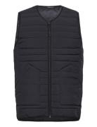 Go Anywear? Quilted Padded Zip Vest Vest Black Knowledge Cotton Appare...