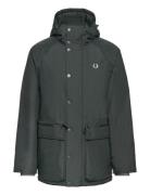 Padded Zip Jacket Parkas Jakke Khaki Green Fred Perry