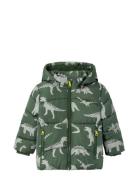 Nmmmosan Puffer Jacket Reflective Aop Fôret Jakke Green Name It