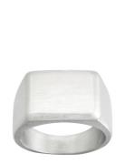 Cole Signet Ring Matt Steel Ring Smykker Silver Edblad