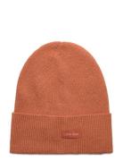 Essential Knit Beanie Accessories Headwear Beanies Orange Calvin Klein