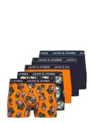 Jactriple Skull Trunks 5 Pack Boksershorts Orange Jack & J S