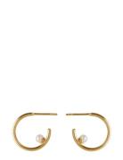 Pearl Globe Hoops Accessories Jewellery Earrings Hoops Gold Pernille C...