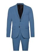 Plain Mens Suit - Normal Lenght Dress Blue Lindbergh