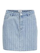 Objsali Hw Denim Mini Skirt 131 Kort Skjørt Blue Object