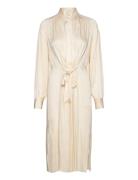 Camille - Modern Drape Knelang Kjole Cream Day Birger Et Mikkelsen