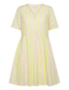 Dress With Stripes Knelang Kjole Yellow Coster Copenhagen