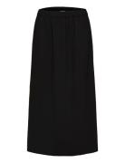 Slftinni-Relaxed Mw Midi Skirt B Noos Knelangt Skjørt Black Selected F...