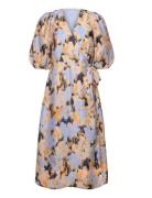 Marigold Wrap Dress Knelang Kjole Multi/patterned Second Female
