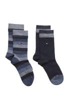 Th Kids Basic Stripe Sock 2P Sokker Strømper Blue Tommy Hilfiger