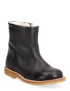 Boots - Flat - With Zipper Vinterstøvletter Pull On Black ANGULUS