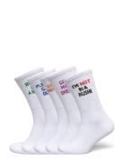 Jacstate Tennis Socks 5 Pack Underwear Socks Regular Socks White Jack ...