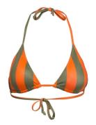 Bikini Top Sandnes Big Stripes Orange Swimwear Bikinis Bikini Tops Tri...