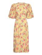 Spring Puffed Dress Knelang Kjole Yellow By Ti Mo