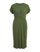 Objannie New S/S Dress Noos Knelang Kjole Green Object