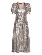 Sequin Dress Knelang Kjole Silver ROTATE Birger Christensen