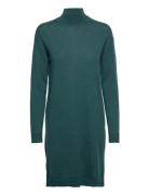 Merino Wool Dress Knelang Kjole Green Rosemunde