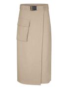 Felice Skirt Knelangt Skjørt Beige Second Female