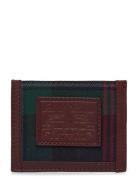Heritage Plaid Wool & Leather Card Case Accessories Wallets Classic Wa...