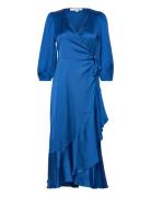 Camilja Dress Knelang Kjole Blue A-View
