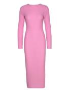 Ensulphur Ls Dress 6987 Knelang Kjole Pink Envii