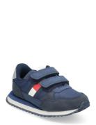 Flag Low Cut Velcro Sneaker Lave Sneakers Navy Tommy Hilfiger