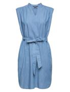 Denim-Effect Dress Knelang Kjole Blue Esprit Collection